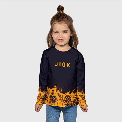 Детский лонгслив Jiok пламя / 3D-принт – фото 5