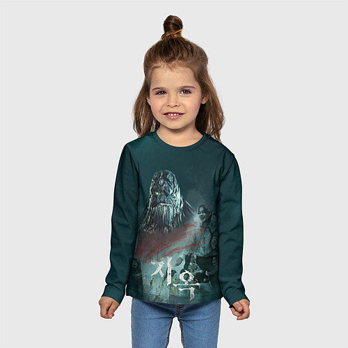 Детский лонгслив Общество Новое Истина / 3D-принт – фото 5