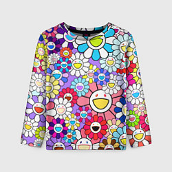 Лонгслив детский Цветы Takashi Murakami, цвет: 3D-принт