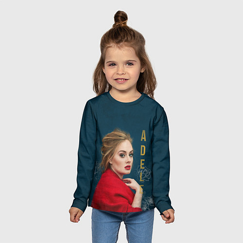 Детский лонгслив Portrait Adele / 3D-принт – фото 5