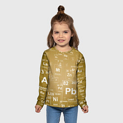 Лонгслив детский Pb - таблица Менделеева, цвет: 3D-принт — фото 2