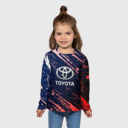 Лонгслив детский Toyota градиент, цвет: 3D-принт — фото 2