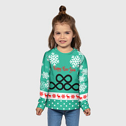 Лонгслив детский НОВОГОДНЯЯ ПОСТОЯННОСТЬ, цвет: 3D-принт — фото 2
