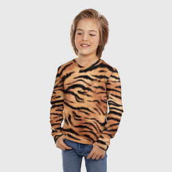Лонгслив детский Шкура тигра текстура, цвет: 3D-принт — фото 2