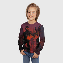 Лонгслив детский Загнивающий штат Стадия разложения спина, цвет: 3D-принт — фото 2