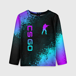 Детский лонгслив CS GO NEON SYMBOL STYLE SKIN КС ГО НЕОН