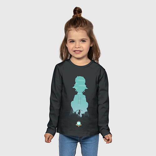 Детский лонгслив SUCROSE САХАРОЗА ГЕНШИН ИМПАКТ / 3D-принт – фото 5