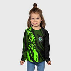 Лонгслив детский Skoda Узор, цвет: 3D-принт — фото 2