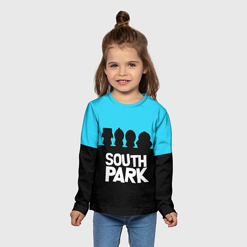 Детский лонгслив Южный парк персонажи South Park / 3D-принт – фото 5