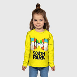 Лонгслив детский South Park - Южный парк персонажи, цвет: 3D-принт — фото 2