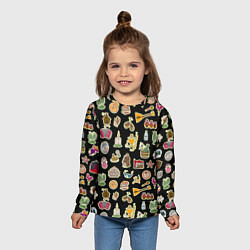 Лонгслив детский Россия и СССР паттерн, цвет: 3D-принт — фото 2