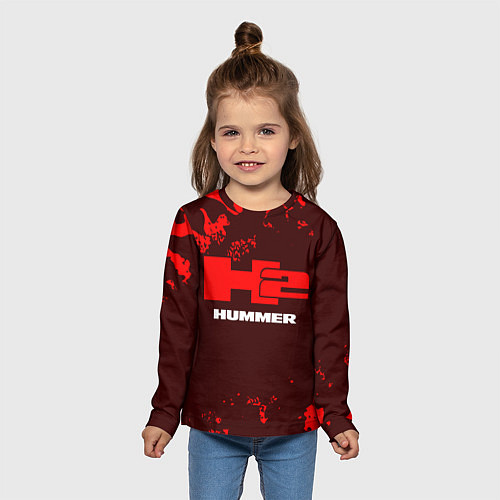 Детский лонгслив HUMMER - H2 Камуфляж / 3D-принт – фото 5