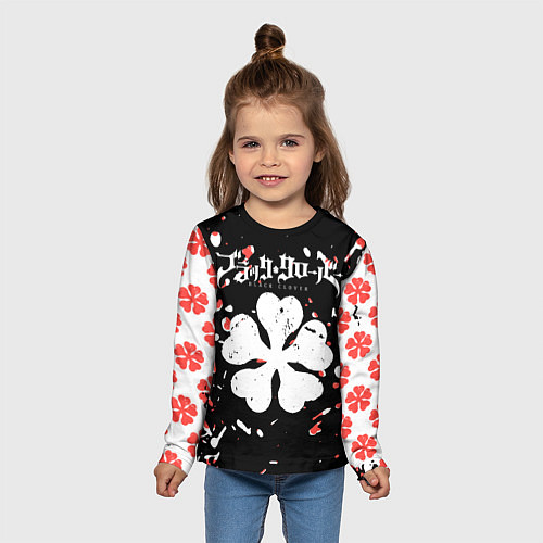 Детский лонгслив Чёрный клевер вельзевул сила и способности / 3D-принт – фото 5