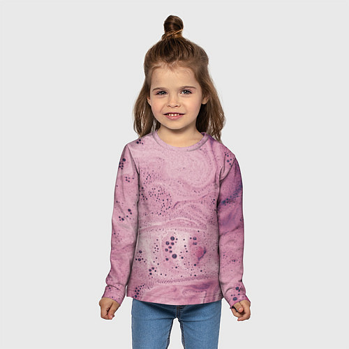 Детский лонгслив Нежная розовая пенка / 3D-принт – фото 5