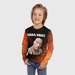 Лонгслив детский BUBBLE KVASS - СКАЛА Пламя, цвет: 3D-принт — фото 2