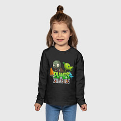Лонгслив детский Персонажи Plants vs Zombies, цвет: 3D-принт — фото 2