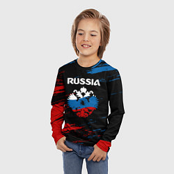 Лонгслив детский Russia Герб в стиле, цвет: 3D-принт — фото 2