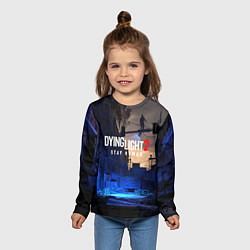 Лонгслив детский Dyng Light 2: Stay Human - Приближается ночь, цвет: 3D-принт — фото 2