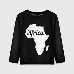 Детский лонгслив Африка на чёрном