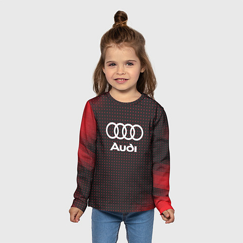 Детский лонгслив Audi logo / 3D-принт – фото 5
