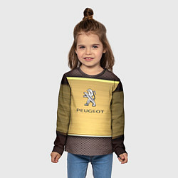 Лонгслив детский Peugeot: Gold, цвет: 3D-принт — фото 2