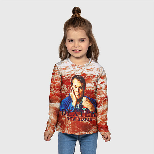 Детский лонгслив Новая кровь - Декстер / 3D-принт – фото 5