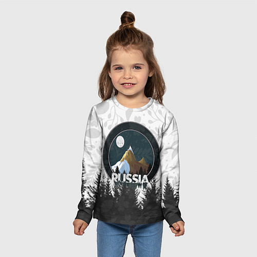 Детский лонгслив Russian Тайга / 3D-принт – фото 5
