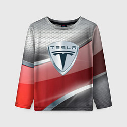 Лонгслив детский Tesla - Logo Style, цвет: 3D-принт