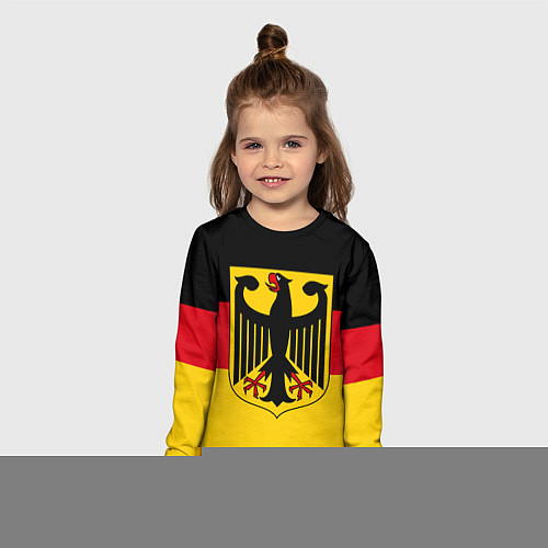 Детский лонгслив Германия - Germany / 3D-принт – фото 5