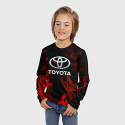 Лонгслив детский Toyota Red Fire, цвет: 3D-принт — фото 2