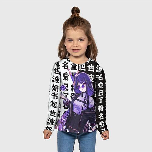 Детский лонгслив Genshin Impact: Сегун Райдэн / 3D-принт – фото 5