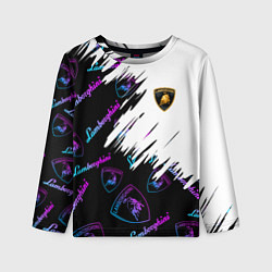 Лонгслив детский Lamborghini pattern gradient, цвет: 3D-принт