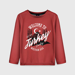 Лонгслив детский Турция - Turkey, цвет: 3D-принт
