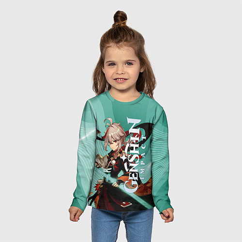 Детский лонгслив Кадзуха-самурай из Инадзумы / 3D-принт – фото 5