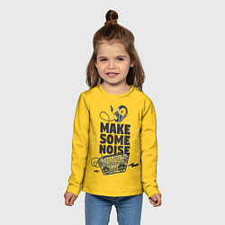 Лонгслив детский Make Some Noise музыка, цвет: 3D-принт — фото 2