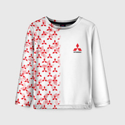 Лонгслив детский Mitsubishi Mini logo Half pattern, цвет: 3D-принт