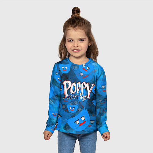 Детский лонгслив Poppy Playtime Pattern background / 3D-принт – фото 5