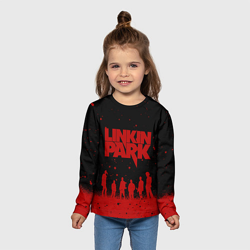 Детский лонгслив Linkin Park Линкин Парк / 3D-принт – фото 5