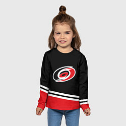 Лонгслив детский Carolina Hurricanes , Каролина Харрикейнз, цвет: 3D-принт — фото 2