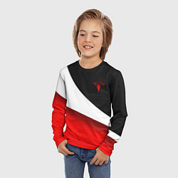 Лонгслив детский TESLA - ЦВЕТА КОМПАНИИ, цвет: 3D-принт — фото 2
