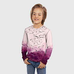Лонгслив детский Птицы на небе, цвет: 3D-принт — фото 2