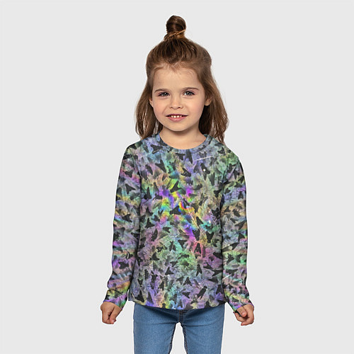 Детский лонгслив Психоделические мухи / 3D-принт – фото 5