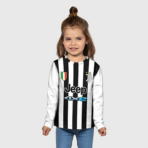 Детский лонгслив ВЛАХОВИЧ ЮВЕНТУС VLAHOVIC JUVENTUS / 3D-принт – фото 5