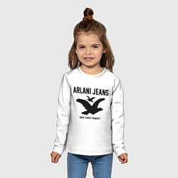 Лонгслив детский Узор White Orlani Jeans Dope Street Market, цвет: 3D-принт — фото 2