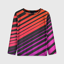 Детский лонгслив Линии градиентGradient Polygon Lines
