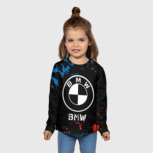 Детский лонгслив BMW BMW - Камуфляж / 3D-принт – фото 5