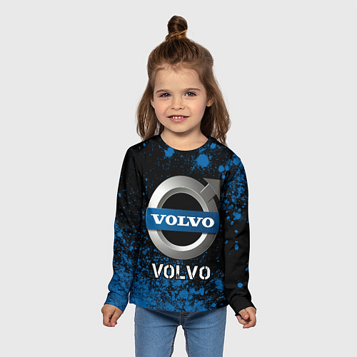 Детский лонгслив ВОЛЬВО Volvo Арт / 3D-принт – фото 5