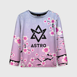 Лонгслив детский ASTRO ЦВЕТЫ САКУРЫ, цвет: 3D-принт