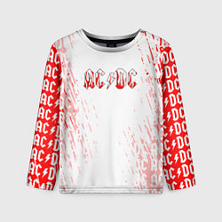 Лонгслив детский ACDC Паттерн, цвет: 3D-принт