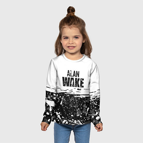 Детский лонгслив Alan Wake Алан Уэйк / 3D-принт – фото 5